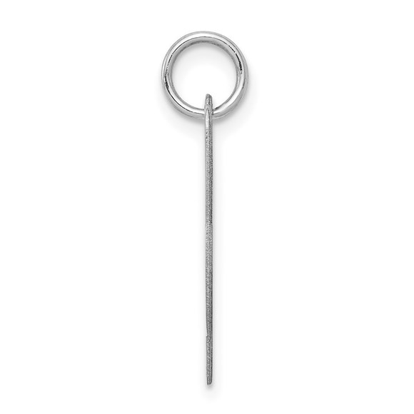 Sterling Silver Rhodium-plated Fancy Script Letter L Initial Charm - Picture 4 of 4